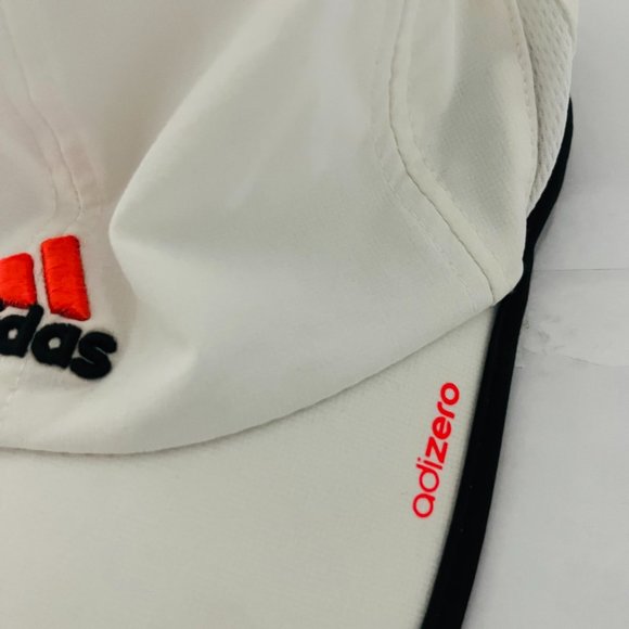 Adidas Baseball Cap One Size White Unisex Adjustable Adizero Solid Knit Polyes - Picture 4 of 5